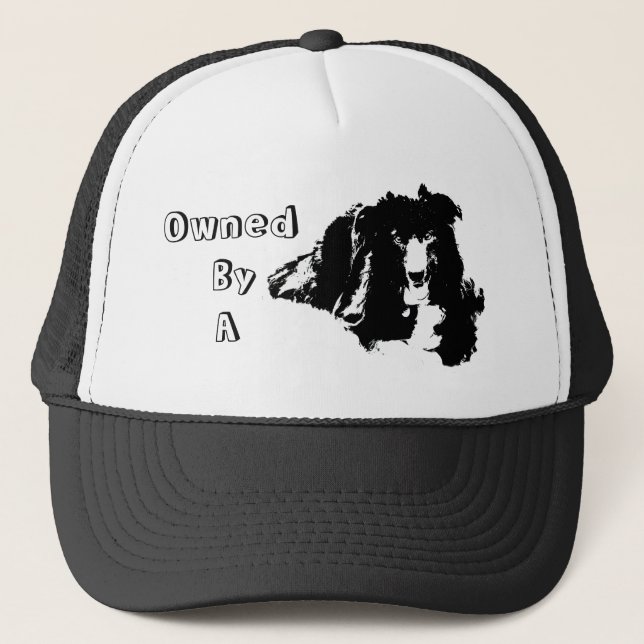 Casquette Owned By A Border Collie Funny Dog  (Devant)