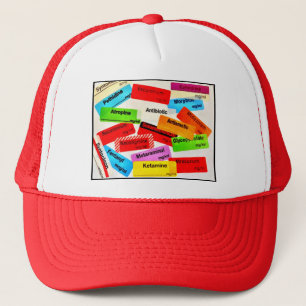 CASQUETTE PAC D'ÉTIQUETTE DE DROGUE
