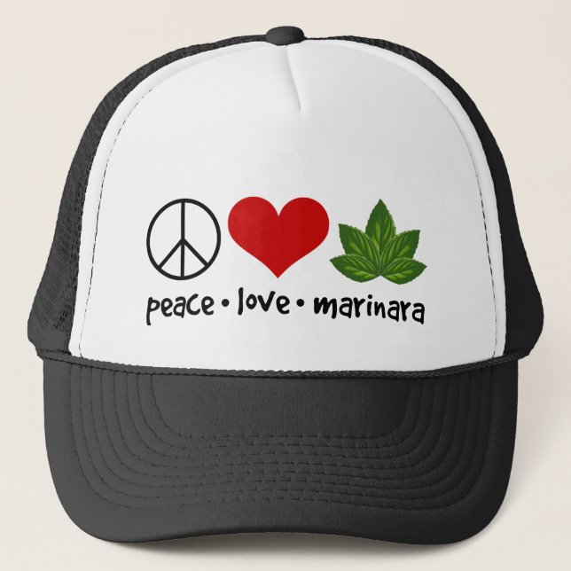 Casquette Paie Amour Marinara Basil Feuilles (Devant)