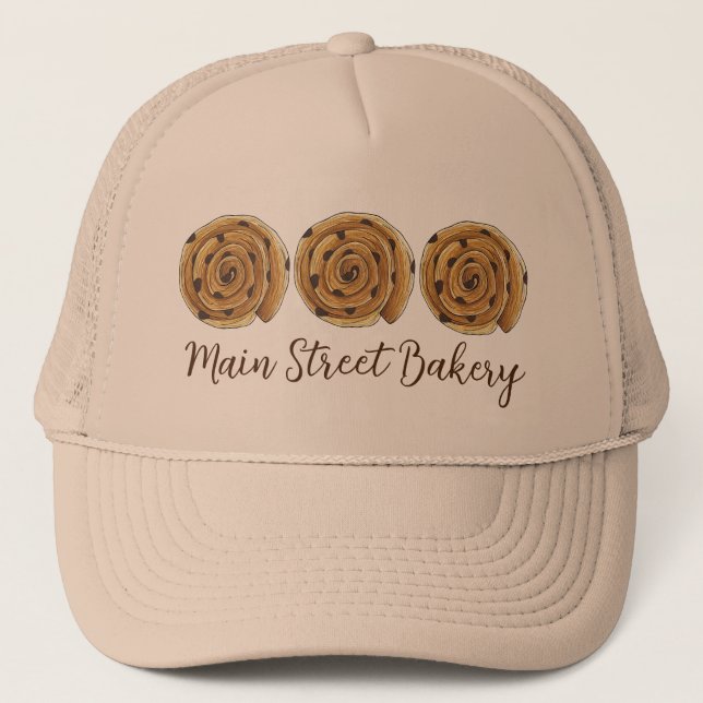 Casquette Pain Aux Raisins Pâtisserie française Boulangerie  (Devant)