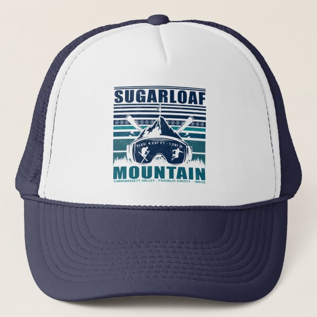 Casquette Pain de sucre Mountain Maine Ski Vintage Souvenirs (Devant)