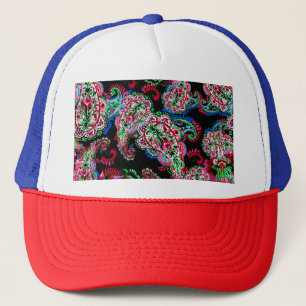Casquette Paisley Floral Pattern, Ethnic Arrière - plan.