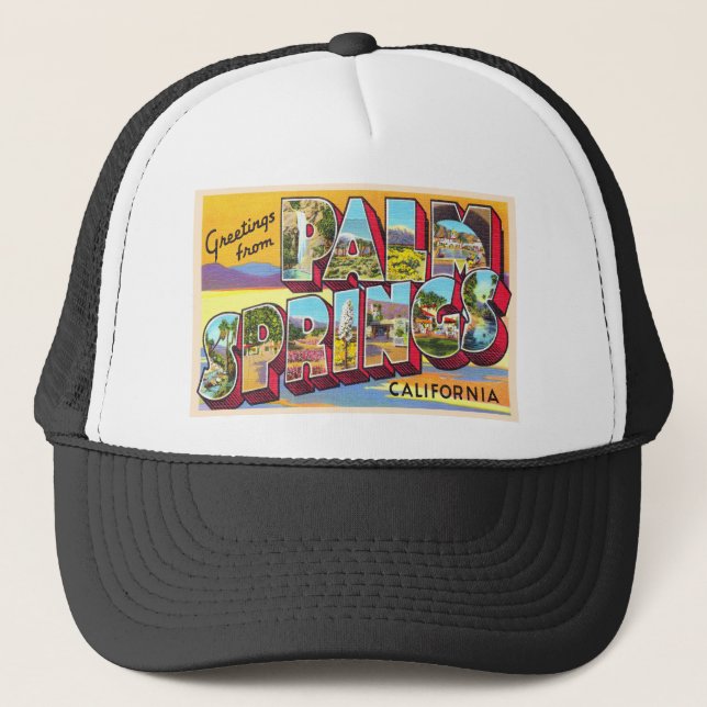 Casquette Palm Springs California CA Grande Lettre carte pos (Devant)