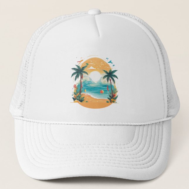 Casquette Palmier de Sun Beach (Devant)