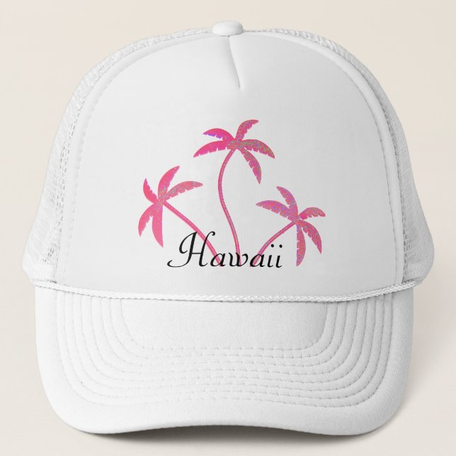Casquette Palmiers roses Hawaï (Devant)