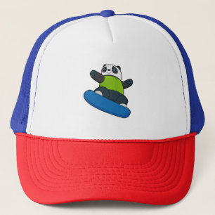 Casquette Panda a Snowboarder