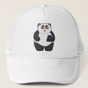Casquette Panda avec téléphone portable