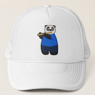Casquette Panda comme musicien avec Flûte