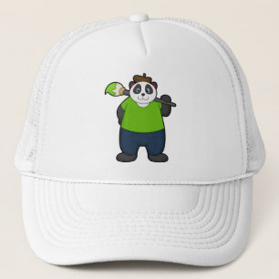 Casquette Panda comme peintre avec pinceau