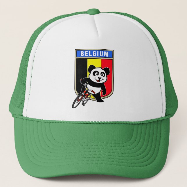 Casquette Panda cycliste Cute Belgium (Devant)