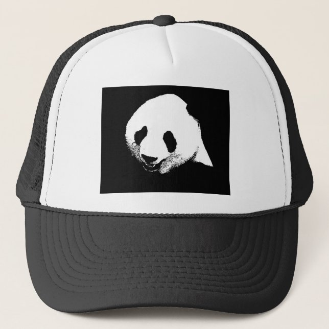 Casquette Panda noir et blanc (Devant)