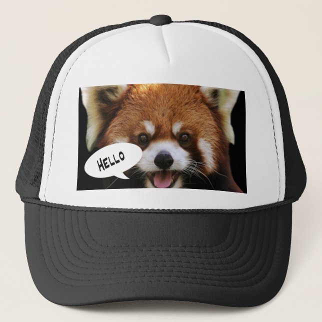 Casquette Panda rouge (Devant)