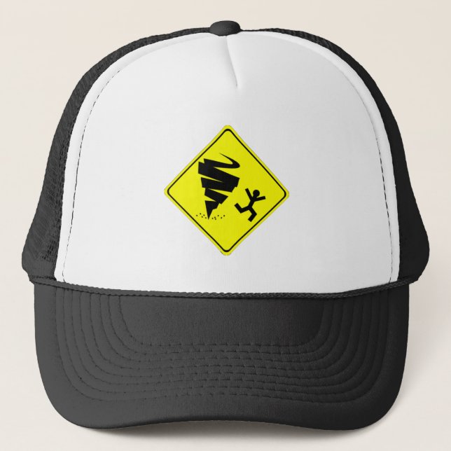 Casquette Panneau d'avertissement de tornade (Devant)