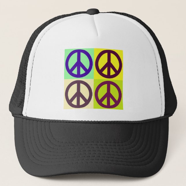 Casquette Panneau de Paix Pop Art (Devant)