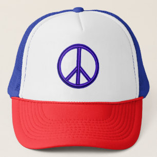 Casquette Panneau de Paix Violet Chapeau de Trucker