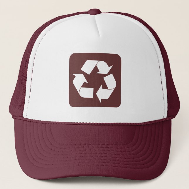 Casquette Panneau de recyclage - Brown foncé (Devant)