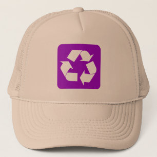 Casquette Panneau de recyclage - violet