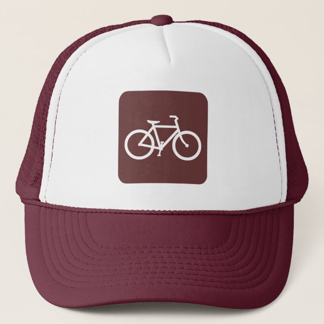 Casquette Panneau de vélo - Brown foncé (Devant)