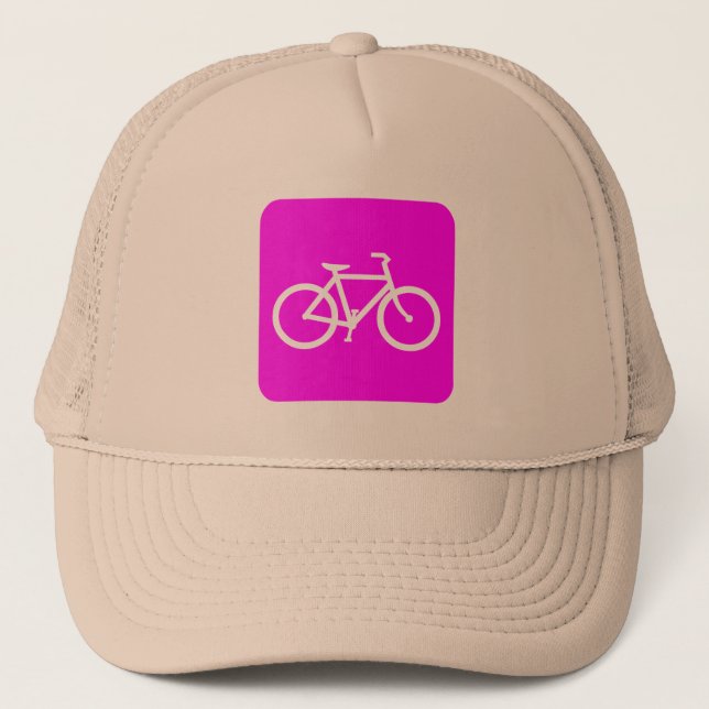 Casquette Panneau de vélo - Magenta (Devant)