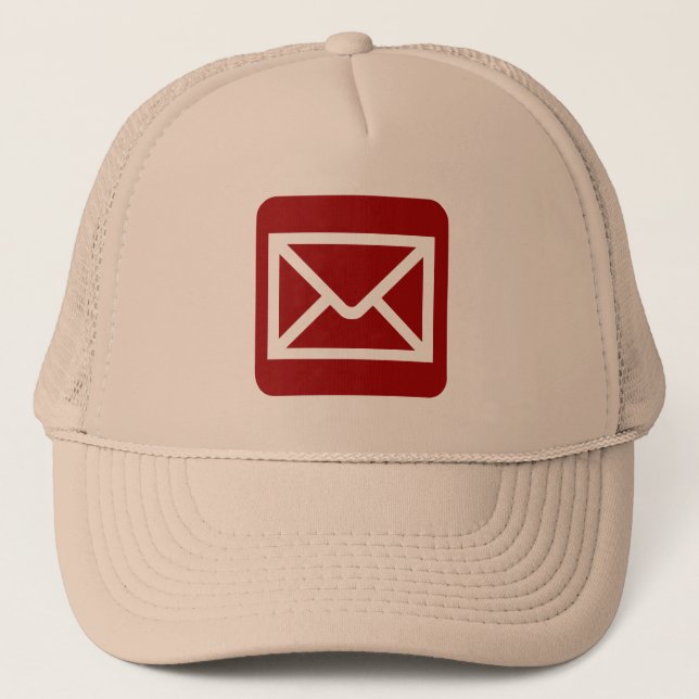 Casquette Panneau Enveloppe - Rouge rubis (Devant)
