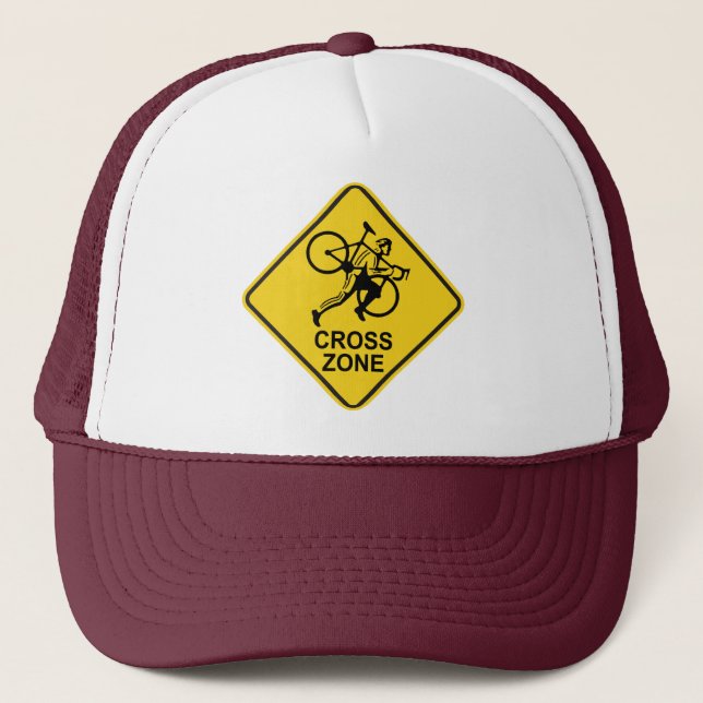 Casquette Panneau routier de zone de Cyclocross (Devant)