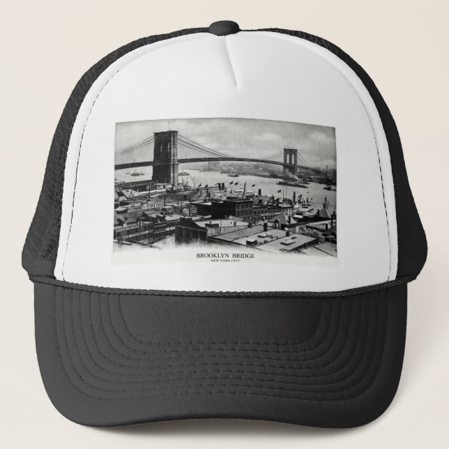 Casquette Panorama 1900 de pont de Brooklyn (Devant)