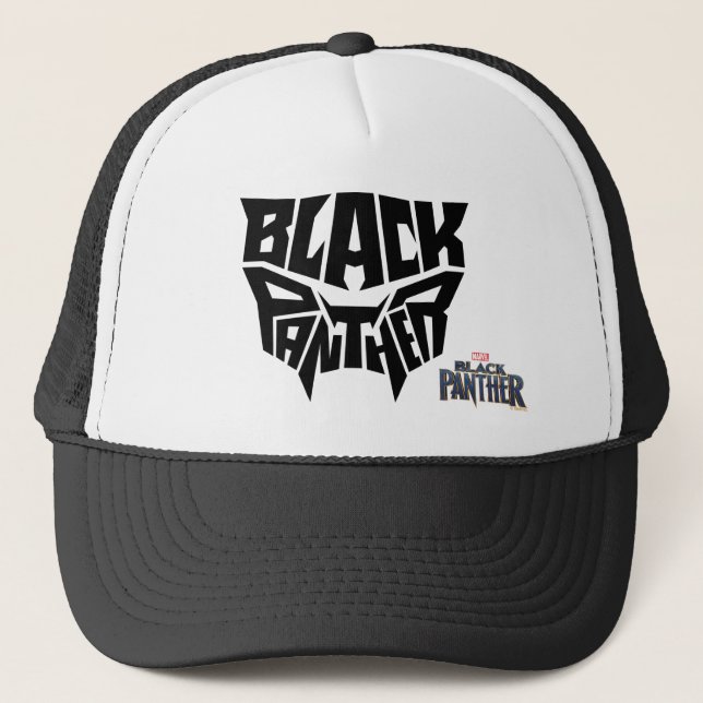 Casquette Panthère noire | Graphique de typographie de la tê (Devant)