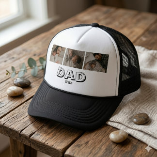 Casquette Papa a fondé 3 Cadeau photo souvenir pour père
