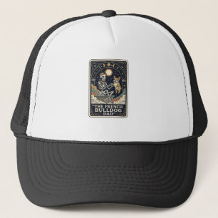 Casquette Papa Bouledogue Français Vintage Squelette Tarot T