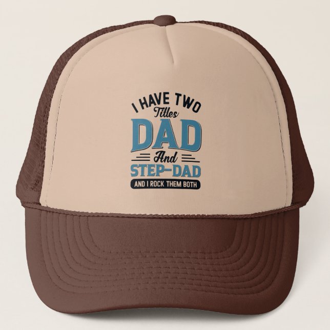 Casquette Papa et une étape papa Typographie Design (Devant)