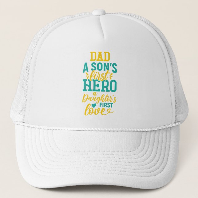 Casquette Papa - Le premier héros d’un fils, le premier amou (Devant)