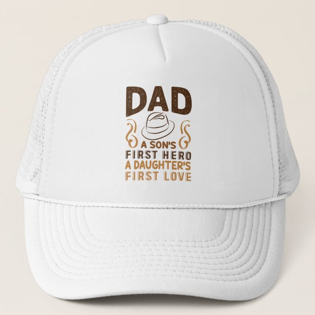 Casquette Papa - Le premier héros du fils, le premier amour  (Devant)
