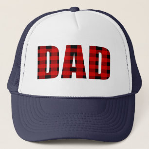 Casquette Papa Tartan Motif-Noël Chat de camionneur cadeau d
