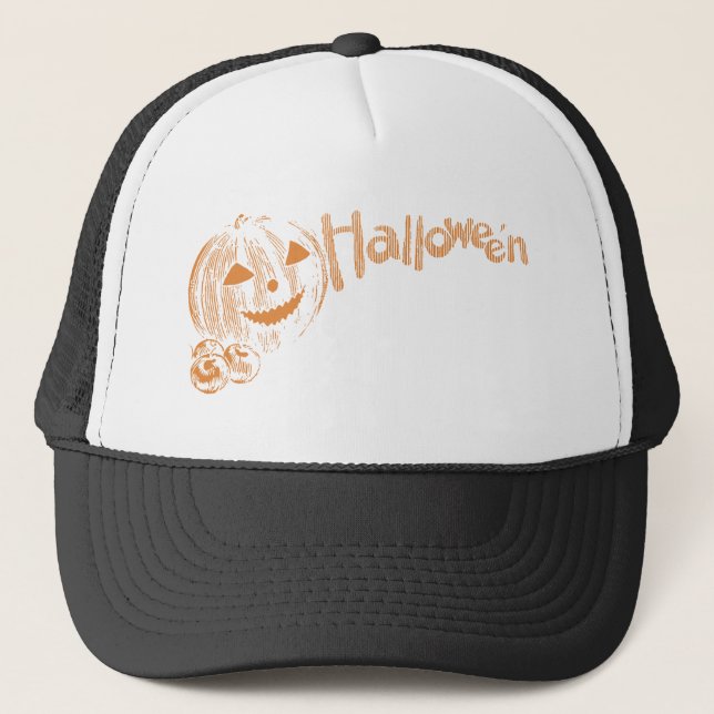 Casquette Papa's Posse of Halloween Jack o Lanterns (Devant)
