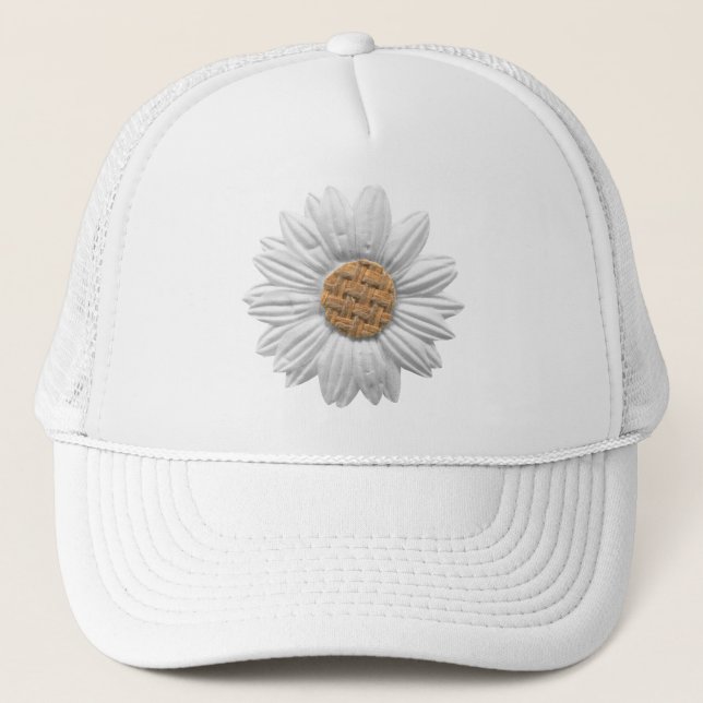 CASQUETTE PAPIER DAISER FLEURS DIGITAL REALISME SCRAPBOOKING (Devant)