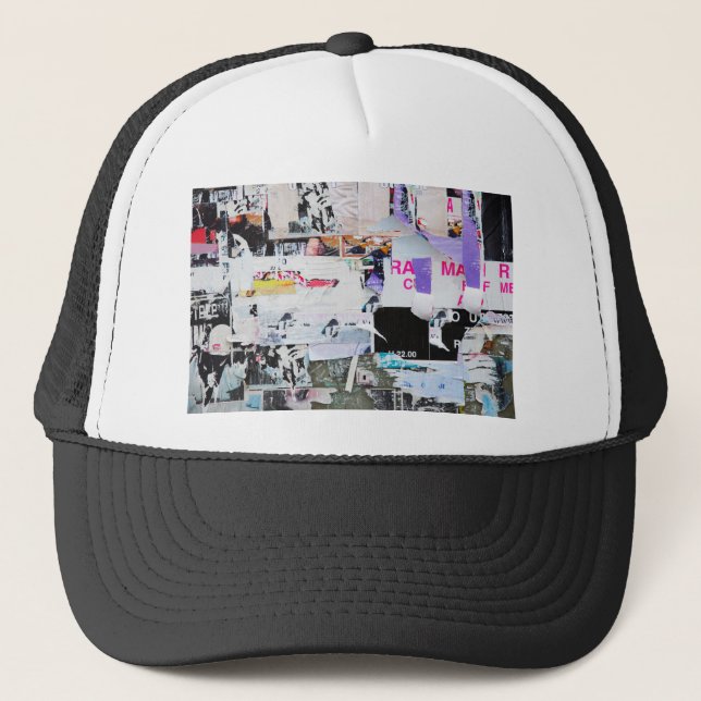 Casquette Papier déchiré par style de Banksy de mur de (Devant)