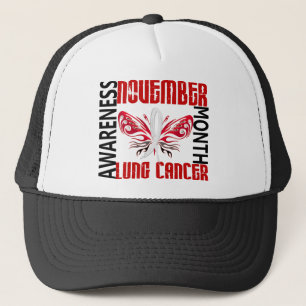 Casquette Papillon 3,4 de mois de conscience de cancer de