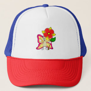 Casquette Papillon à fleurs