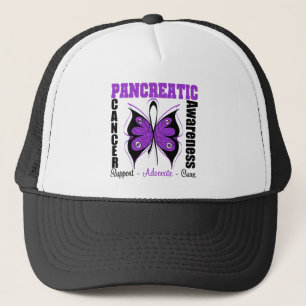Casquette Papillon de sensibilisation au cancer pancréatique