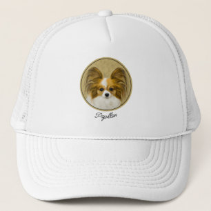 Casquette Papillon (Hound Tri) Peinture - Art Chien original