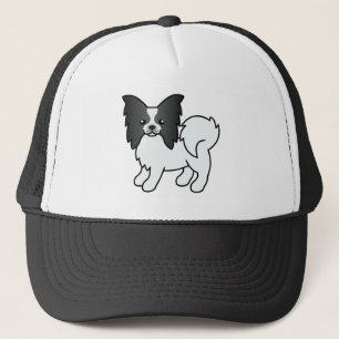 Casquette Papillon noir et blanc mignon chien de dessin