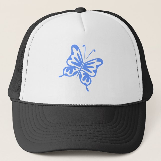 Casquette Papillon rétro - Bleu bébé (Devant)