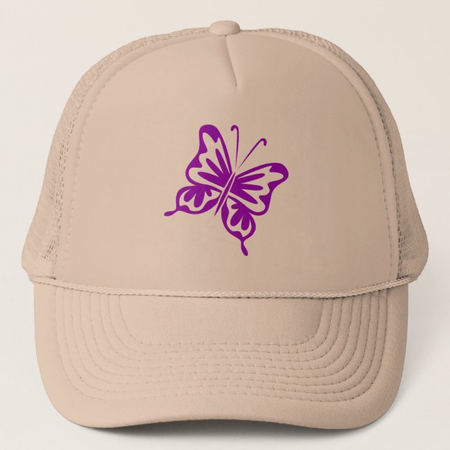 Casquette Papillon rétro - Violet (Devant)