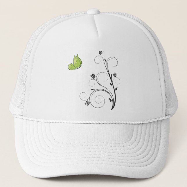 Casquette Papillon Vert  (Devant)