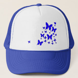 Casquette Papillons bleus