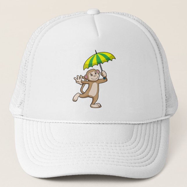 Casquette Parapluie de pluie de singes (Devant)