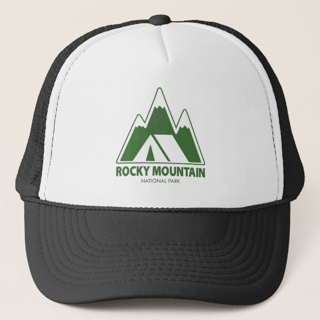 Casquette Parc national des Rocheuses Montagnes Camping (Devant)