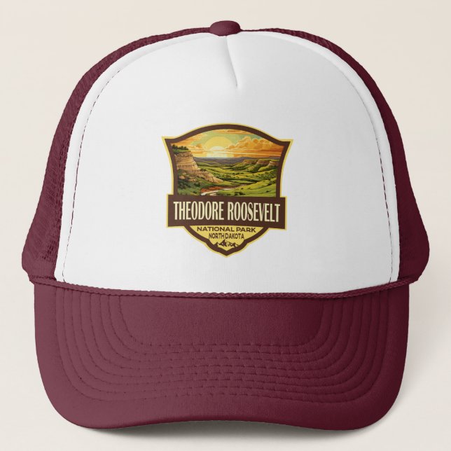 Casquette Parc national Theodore Roosevelt Illustration Art (Devant)