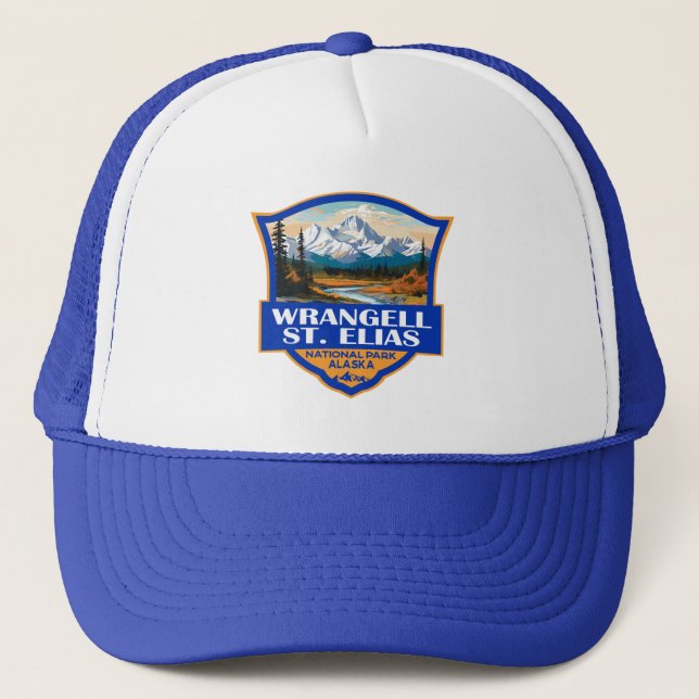 Casquette Parc national Wrangell St. Elias Illustration (Devant)
