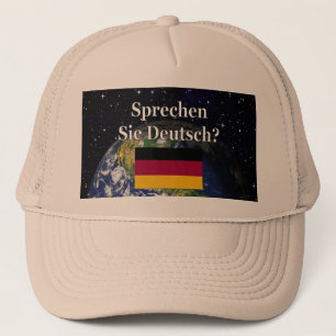 Casquette Parles-tu allemand ? en allemand. Drapeau et Terre